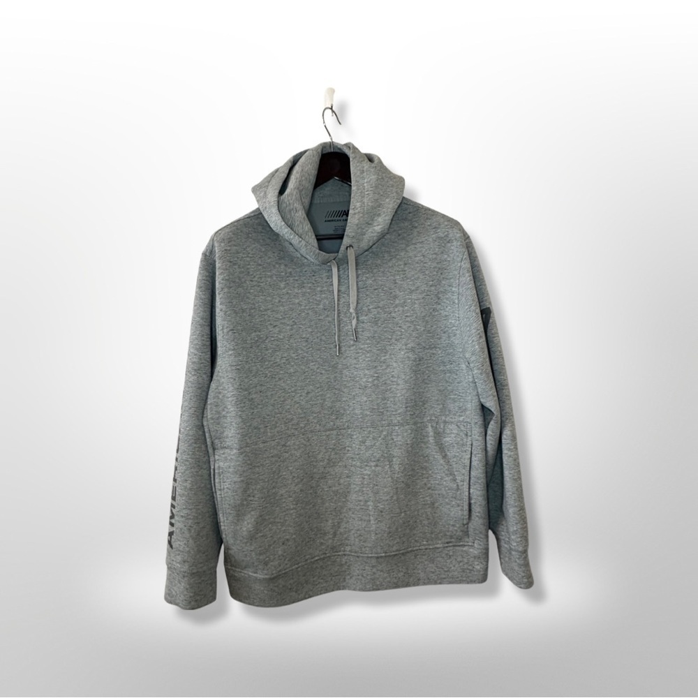 American Eagle Men’s XL Drawstring Hoodie, Grey with Pockets, Size XL